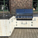 Country mit Bipro 665 von Napoleon Spüle mit Boiler in vintage weiß