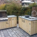 Draußen Küchen Country mit Santos Gasgrill free Eden, Spühle mit wasserhahn, Boiler und 2er Gaskochfeld