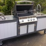 Outdoor Küche Iron White mit Gasgrill Napoleon Bipro Grill